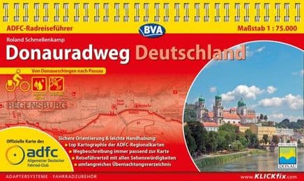 Cover von ADFC-Radreiseführer Donauradweg Deutschland 1:75.000 praktische Spiralbindung, reiß- und wetterfest, GPS-Tracks Download