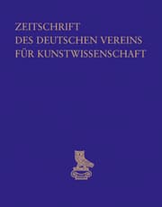 Cover von Zeitschrift des Deutschen Vereins für Kunstwissenschaft