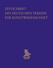 Cover von Zeitschrift des Deutschen Vereins für Kunstwissenschaft