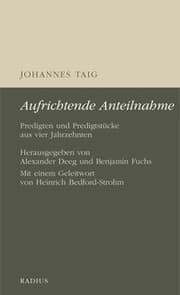 Cover von Johannes Taig: Aufrichtende Anteilnahme