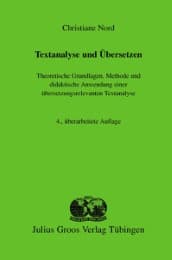 Cover von Textanalyse und Übersetzen