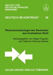 Cover von Flexionsmorphologie des Deutschen aus kontrastiver Sicht