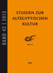 Cover von Studien zur Altägyptischen Kultur Band 42
