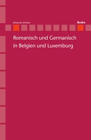 Cover von Romanisch und Germanisch in Belgien und Luxemburg