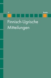 Cover von Finnisch-Ugrische Mitteilungen Band 41