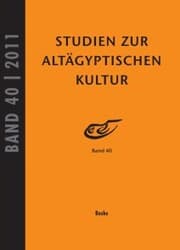 Cover von Studien zur Altägyptischen Kultur Band 40