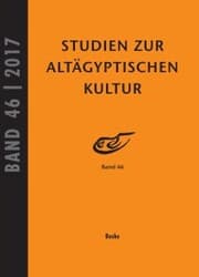 Cover von Studien zur Altägyptischen Kultur Band 46