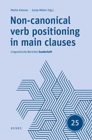 Cover von Non-canonical verb positioning in main clauses