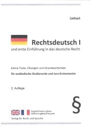 Cover von Rechtsdeutsch 1 und erste Einführung in das deutsche Recht