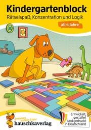 Cover von Kindergartenblock ab 4 Jahre - Rätselspaß, Konzentration und Logik