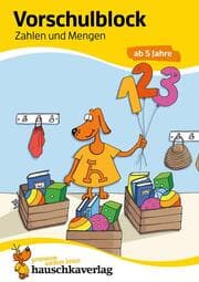 Cover von Vorschulblock ab 5 Jahre für Junge und Mädchen. Zahlen schreiben lernen und Mengen erfassen