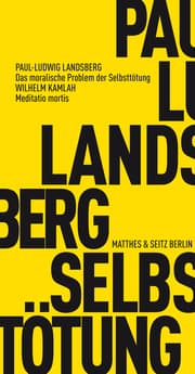 Cover von Das moralische Problem der Selbsttötung