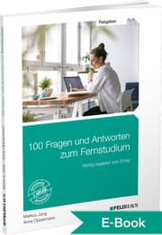 Cover von 100 Fragen und Antworten zum Fernstudium