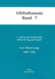 Cover von Carl Albert Lange 1892-1952