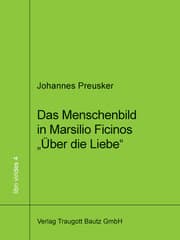 Cover von Das Menschenbild in Marsilio Ficinos