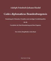 Cover von Codex diplomaticus Brandenburgensis