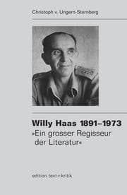 Cover von Willy Haas 1891-1973