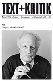 Cover von Georges-Arthur Goldschmidt