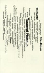 Cover von Tausend Plateaus