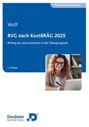 Cover von RVG nach KostBRÄG 2025