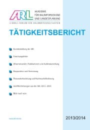 Cover von Tätigkeitsbericht der ARL 2013/2014
