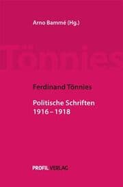 Cover von Ferdinand Tönnies: Politische Schriften 19161918