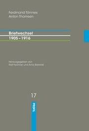 Cover von Ferdinand Tönnies / Anton Thomsen - Briefwechsel 1905 - 1916