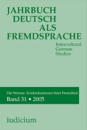 Cover von Jahrbuch Deutsch als Fremdsprache. Intercultural German Studies