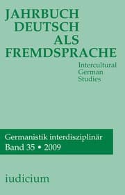 Cover von Jahrbuch Deutsch als Fremdsprache 35/2009