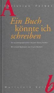 Cover von Ein Buch könnte ich schreiben