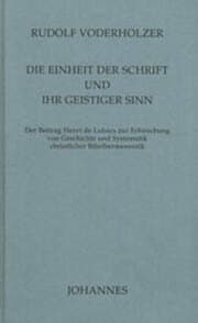 Cover von Die Einheit der Schrift und ihr geistiger Sinn
