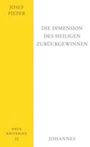 Cover von Die Dimension des Heiligen zurückgewinnen