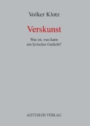 Cover von Verskunst