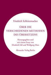 Cover von Über die verschiedenen Methoden des Übersetzens