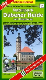 Cover von Große Radwander- und Wanderkarte Naturpark Dübener Heide und Umgebung