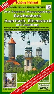 Cover von Wander-, Ski- und Radwanderkarte Östliches Vogtland, Westerzgebirge, Reichenbach, Auerbach, Eibenstock und Umgebung