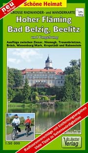 Cover von Große Radwander- und Wanderkarte Hoher Fläming, Bad Belzig, Beelitz und Umgebung