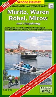 Cover von Radwander- und Wanderkarte Müritz, Waren, Röbel, Mirow und Umgebung
