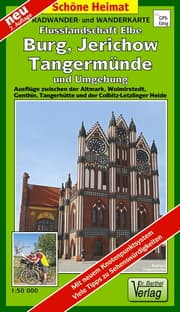 Cover von Radwander- und Wanderkarte Flusslandschaft Elbe, Burg, Jerichow, Tangermünde und Umgebung