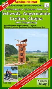 Cover von Radwander- und Wanderkarte Nationalpark Unteres Odertal, Schwedt, Angermünde, Gryfino, Chojna und Umgebung