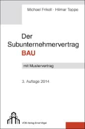 Cover von Der Subunternehmervertrag Bau