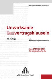 Cover von Unwirksame Bauvertragsklauseln