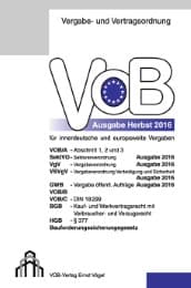 Cover von VOB für innerdeutsche und europaweite Vergaben 2016