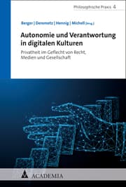 Cover von Autonomie und Verantwortung in digitalen Kulturen