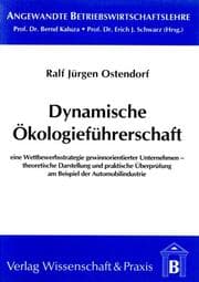 Cover von Dynamische Ökologieführerschaft.