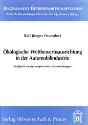 Cover von Ökologische Wettbewerbsausrichtung in der Automobilindustrie.