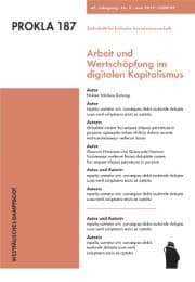 Cover von Arbeit und Wertschöpfung im digitalen Kapitalismus
