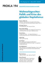 Cover von Weltmarktgewitter: Politik und Krise des globalen Kapitalismus