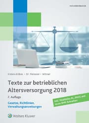 Cover von Texte zur betrieblichen Altersversorgung 2018