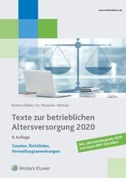 Cover von Texte zur betrieblichen Altersversorgung 2020